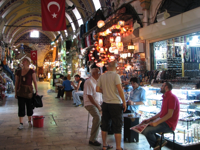Stine i Grand Bazar i Istanbul